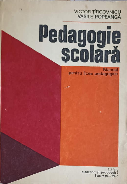 Pedagogie Scolara, Manual Pentru Licee Pedagogice