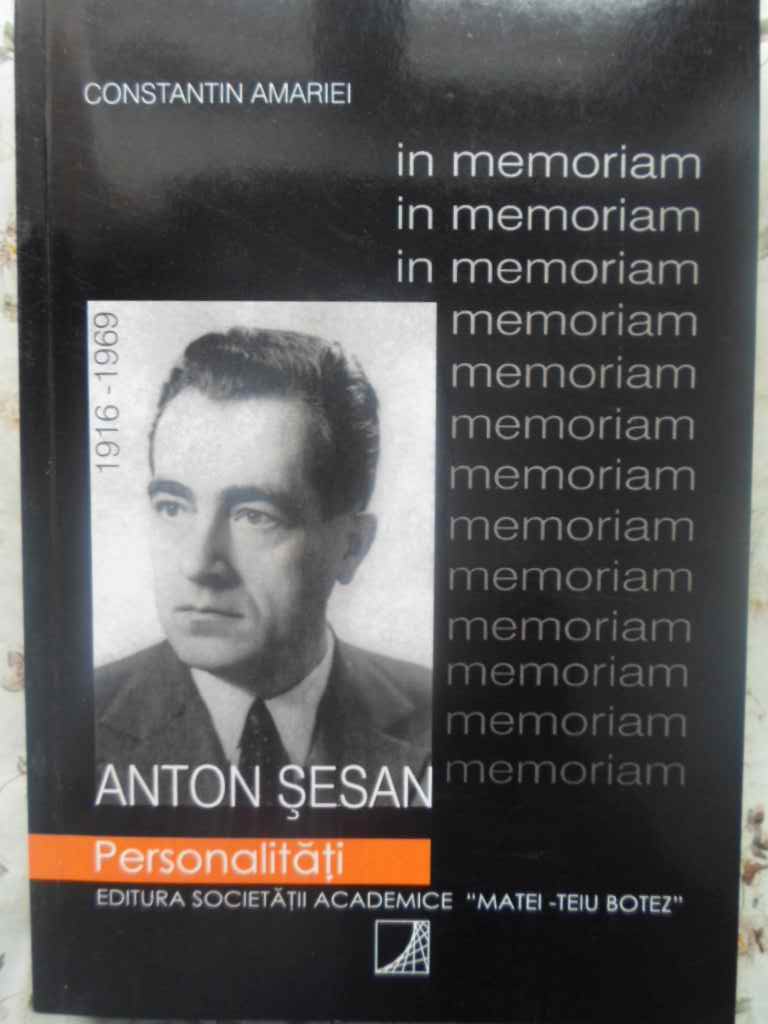 Prof. universitar, ing. anton sesan 1916-1969. in memoriam