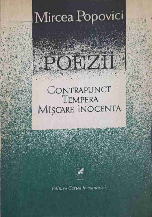 Poezii. Contrapunct. Tempera. Miscare Inocenta (cu Dedicatia Autorului Catre Pictorul Val Gheorghiu)