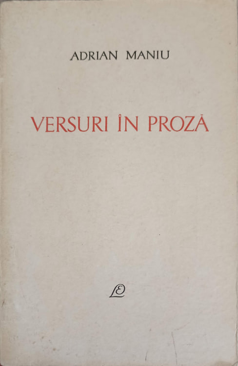 Vezi detalii pentru Versuri In Proza