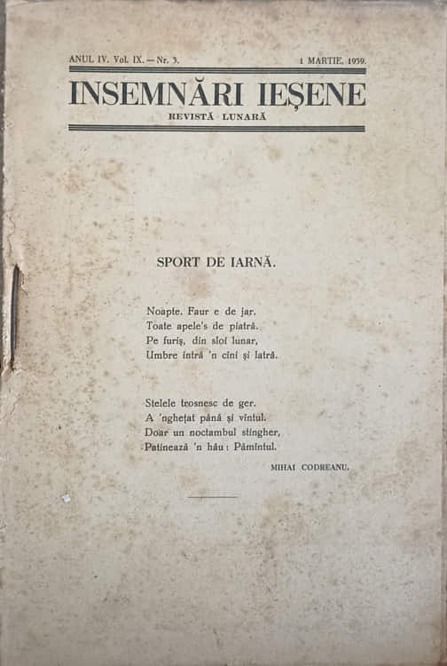 Insemnari Iesene, Anul 4, Vol.9, Nr.3