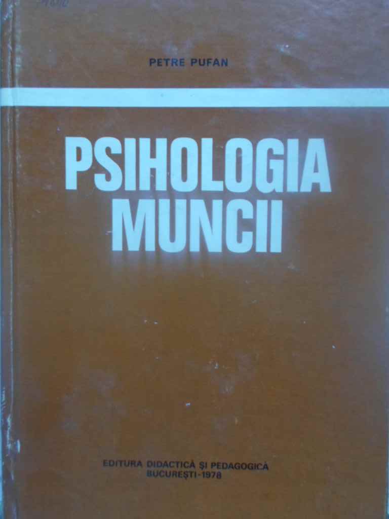 Vezi detalii pentru Psihologia Muncii