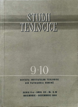 Studii teologice. revista institutelor teologice din patriarhia romana. seria ii, anul xii, nr.9-10