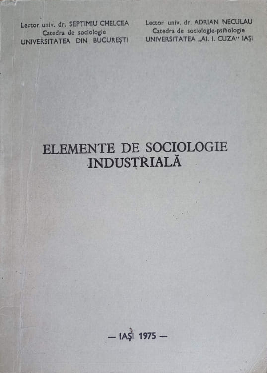 Vezi detalii pentru Elemente De Sociologie Industriala