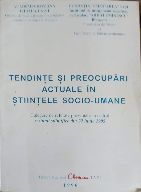 Tendinte Si Preocupari Actuale In Stiintele Socio-umane