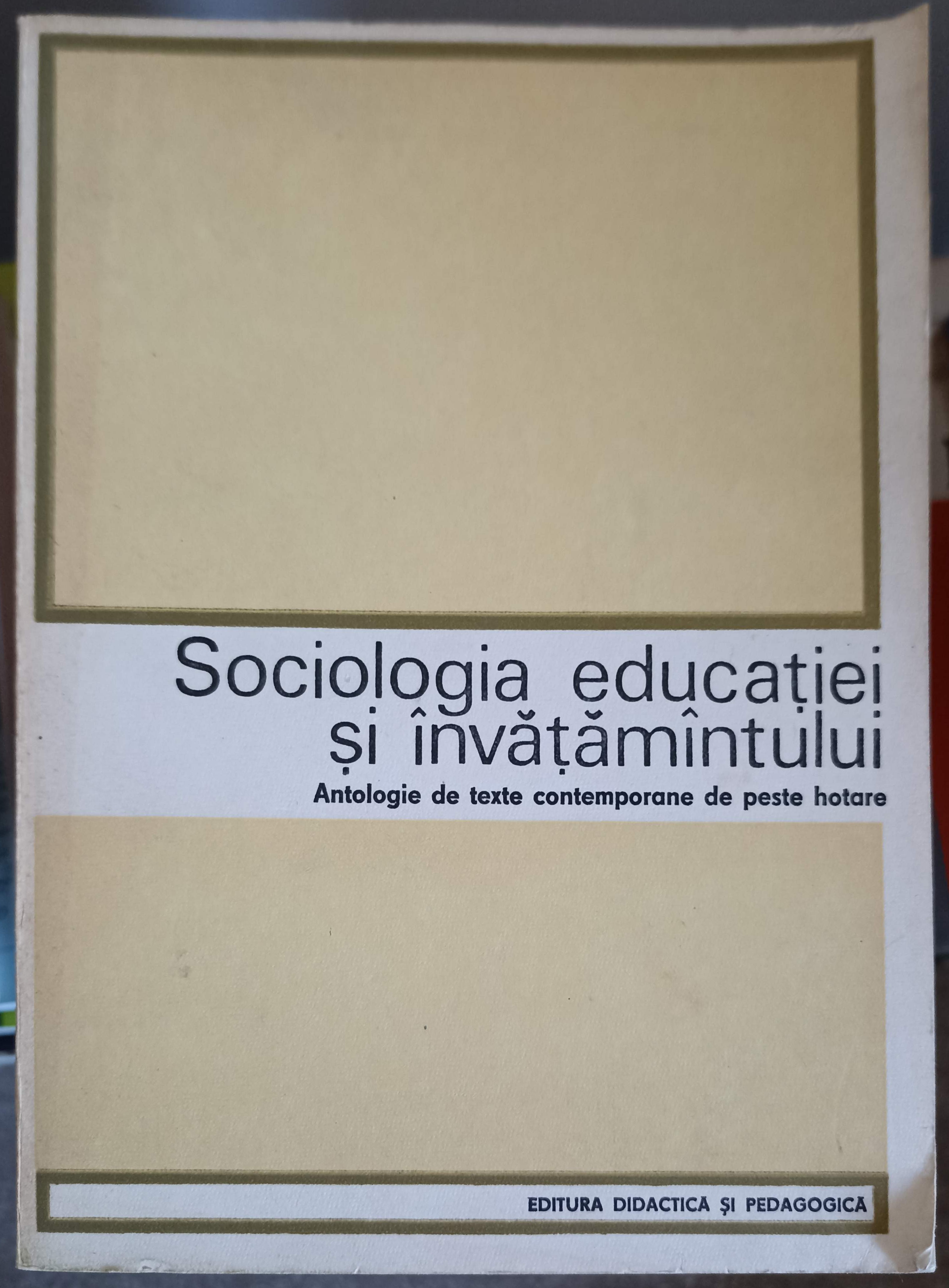 Sociologia Educatiei Si Invatamintului