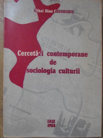 Cercetari Contemporane De Sociologia Culturii