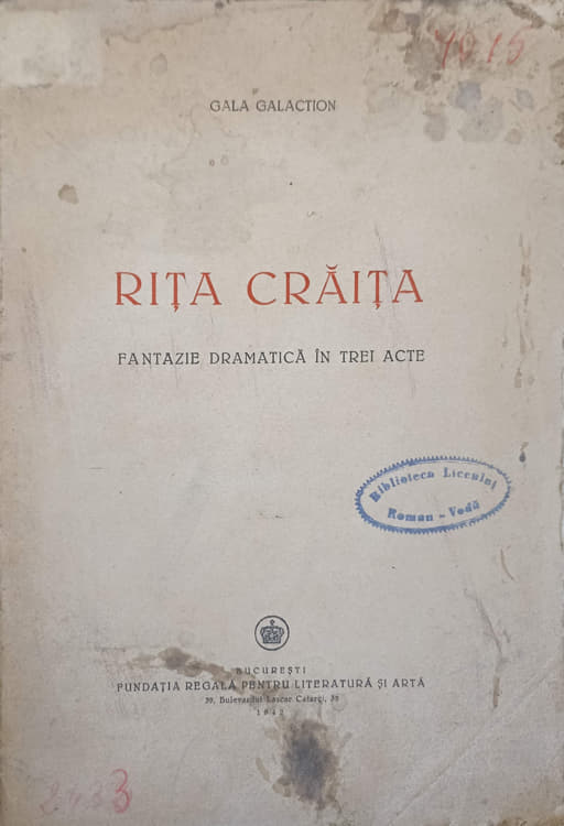 Rita craita. fantezie dramatica in trei acte