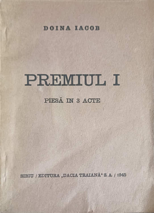 Premiul I. Piesa In 3 Acte