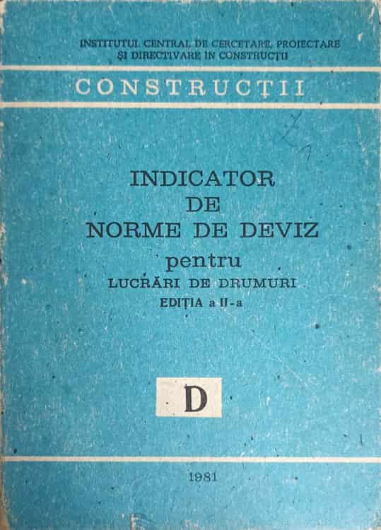 Indicator De Norme De Deviz Pentru Lucrari De Drumuri