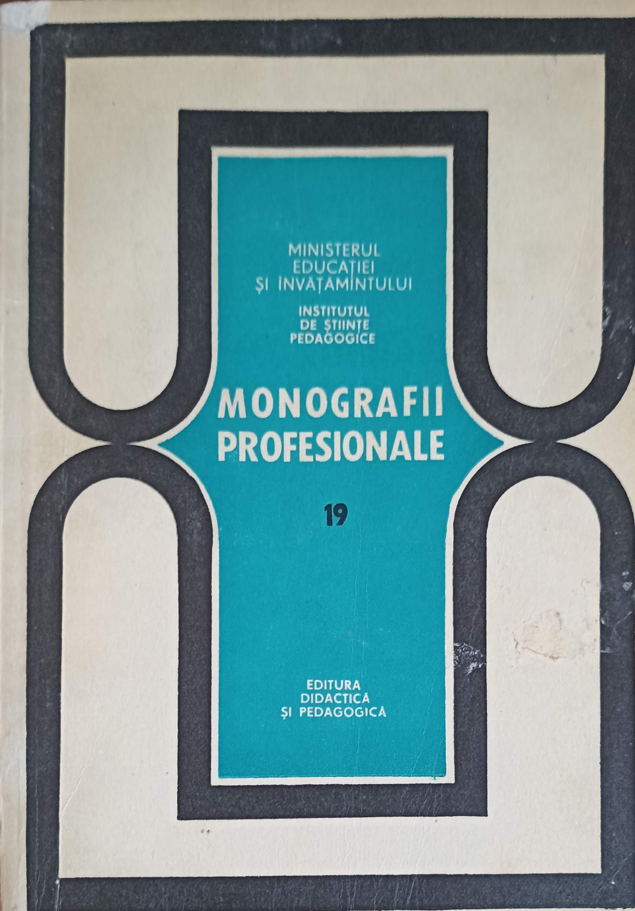 Nou DIDACTICA SI PEDAGOGICA Monografii Profesionale Vol.19 Profesiuni Cu Nivel Mediu De Pregatire…