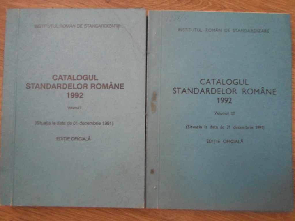 Catalogul Standardelor Romane 1992 Vol.1-2