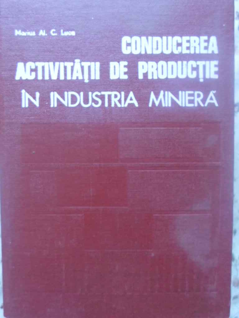 Vezi detalii pentru Conducerea Activitatii De Productie In Industria Miniera