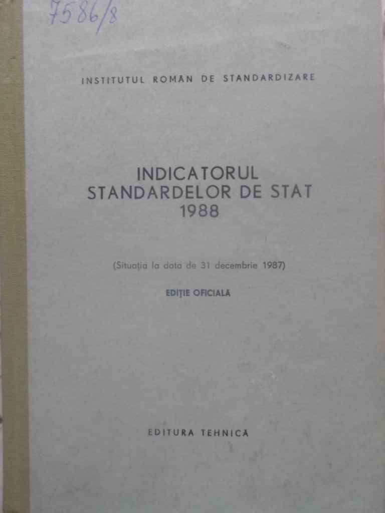 Vezi detalii pentru Indicatorul Standardelor De Stat 1988