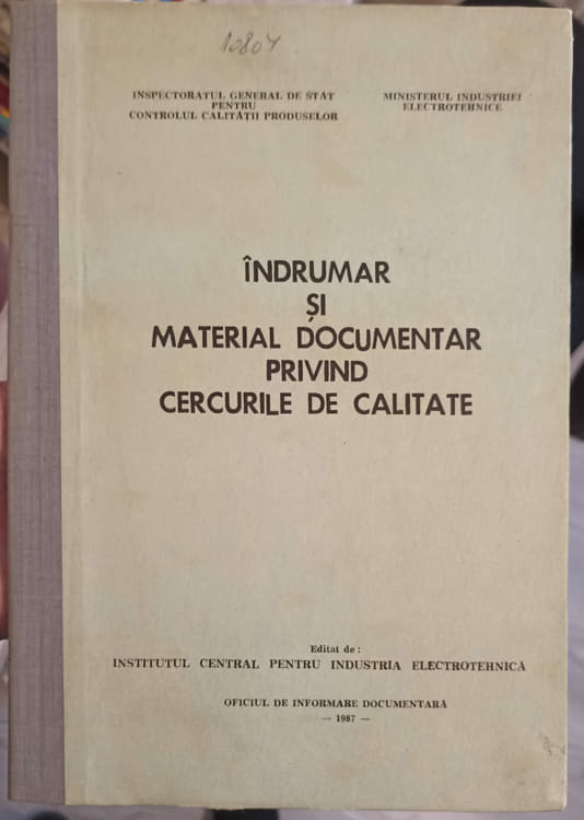 Vezi detalii pentru Indrumar Si Material Documentar Privind Cercurile De Calitate