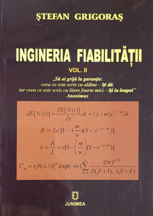 Ingineria Fiabilitatii Vol.2