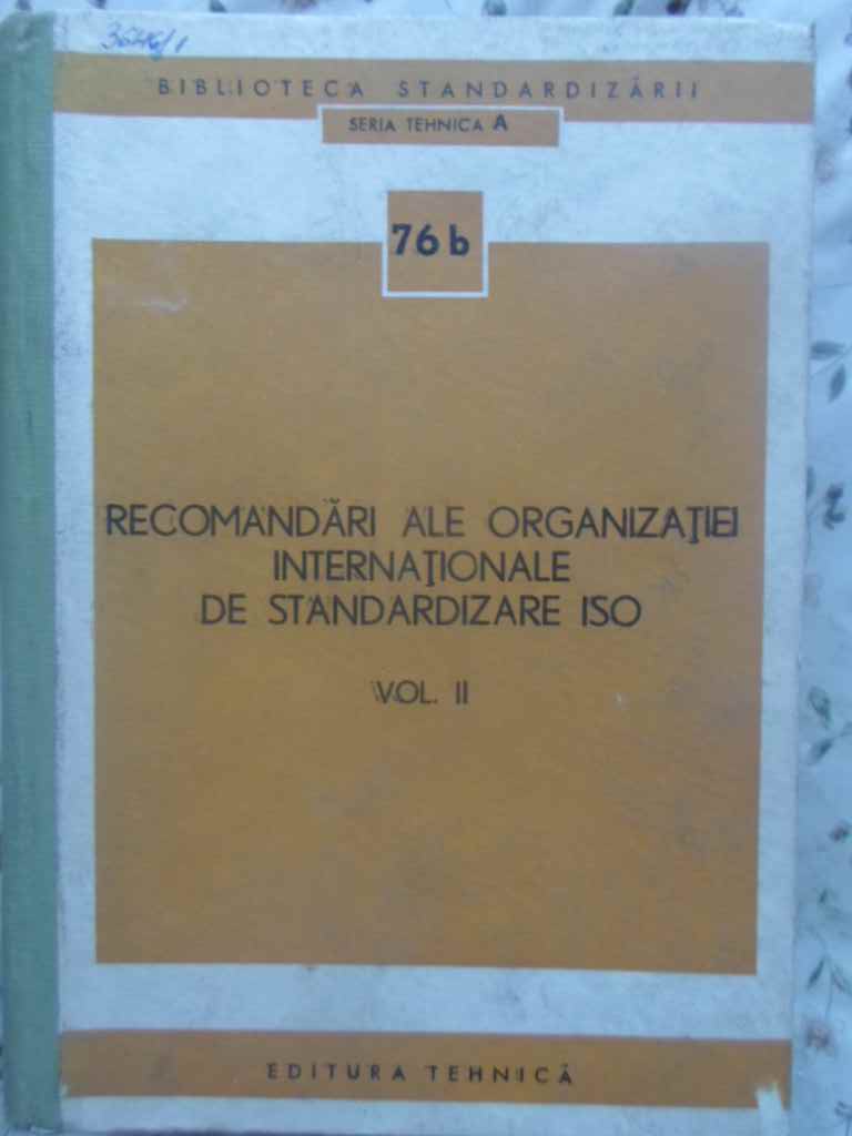 Recomandari Ale Organizatiei Internationale De Standardizare Iso Vol.2