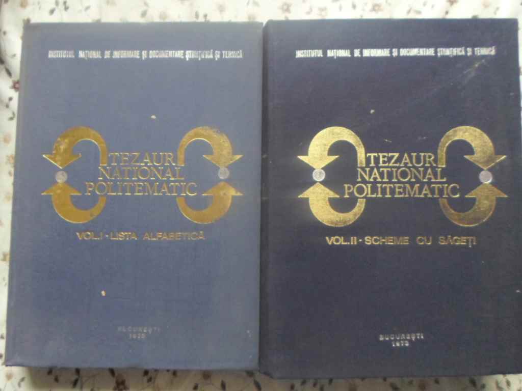 Tezaur National Politematic Vol.1-2 Lista Alfabetica. Scheme Cu Sageti