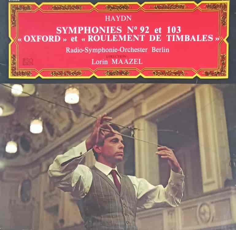 Symphonies No 92 Et 103 Oxford Et Roulement De Timbales